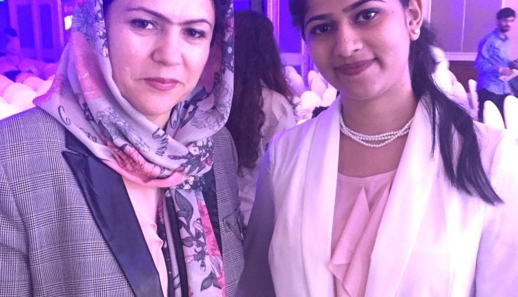 With Fawzia Koofi (she leads negotiations with Taliban in Afghanistan)