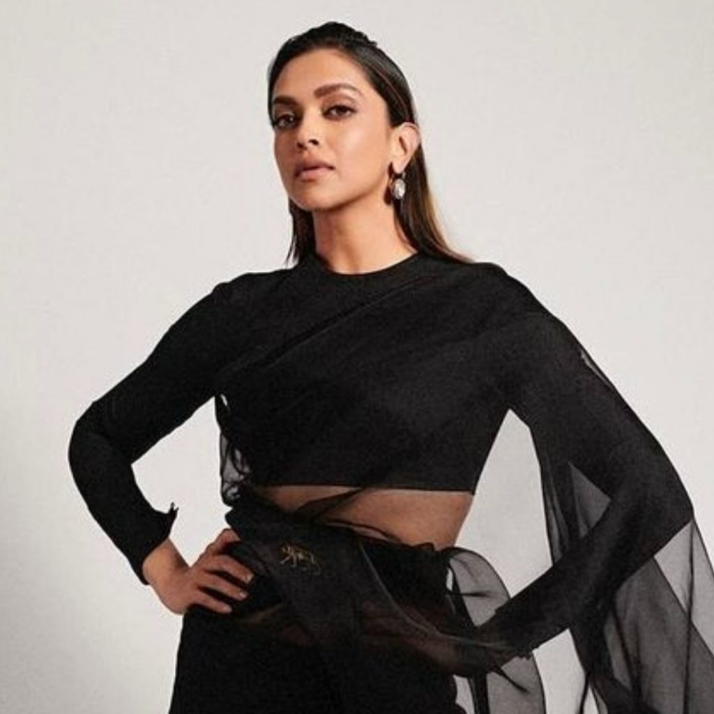 Deepika Padukone is a chic queen in black Sabyasachi saree and signature  belt
