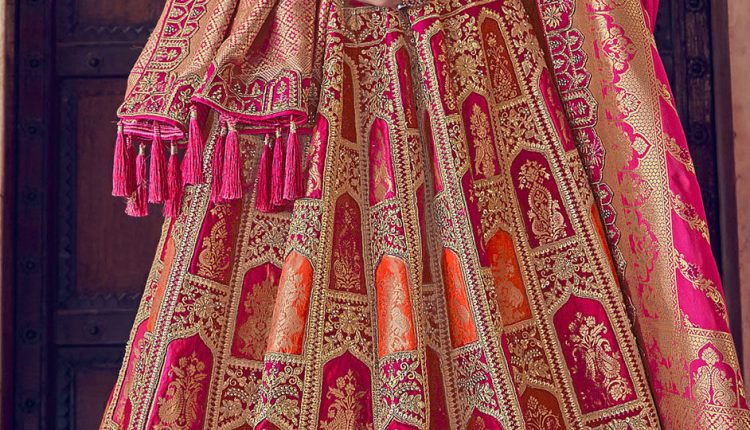 Isa by Dolly Wahal – Coral Fishcut Lehenga – Nikaza Asian Couture